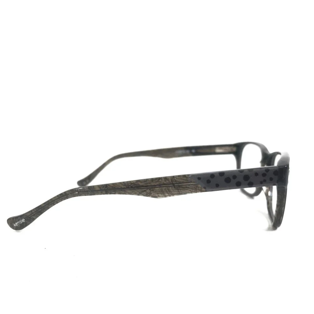 Kensie Eyeglasses Frames FEATHER BK Black Gray Square Full Rim 52-16-135